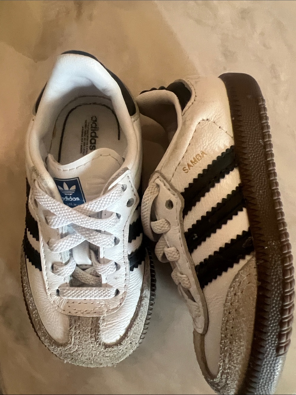 Toddler adidas Kids' Samba Classic Sneakers in White/Black